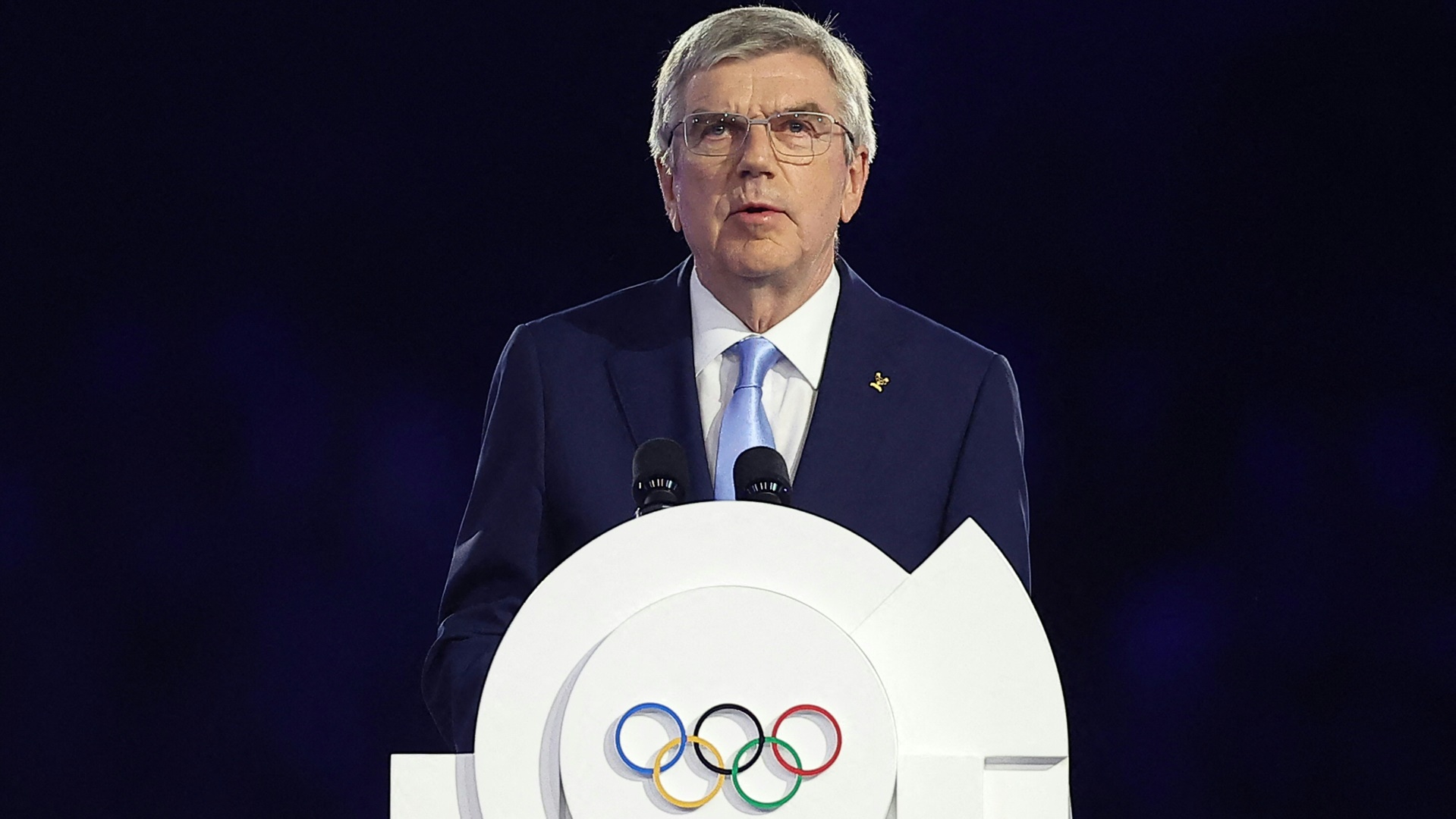 Thomas Bach bei der Schlussfeier der Olympischen Spiele