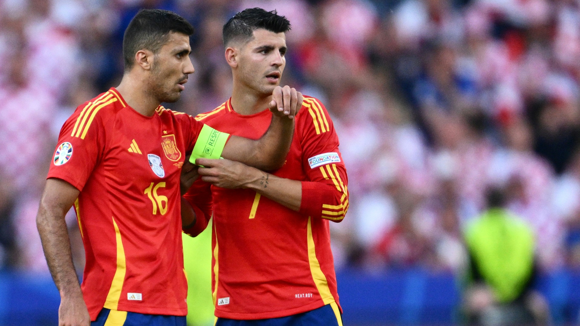 Gesperrt: Rodri (l.) und Morata