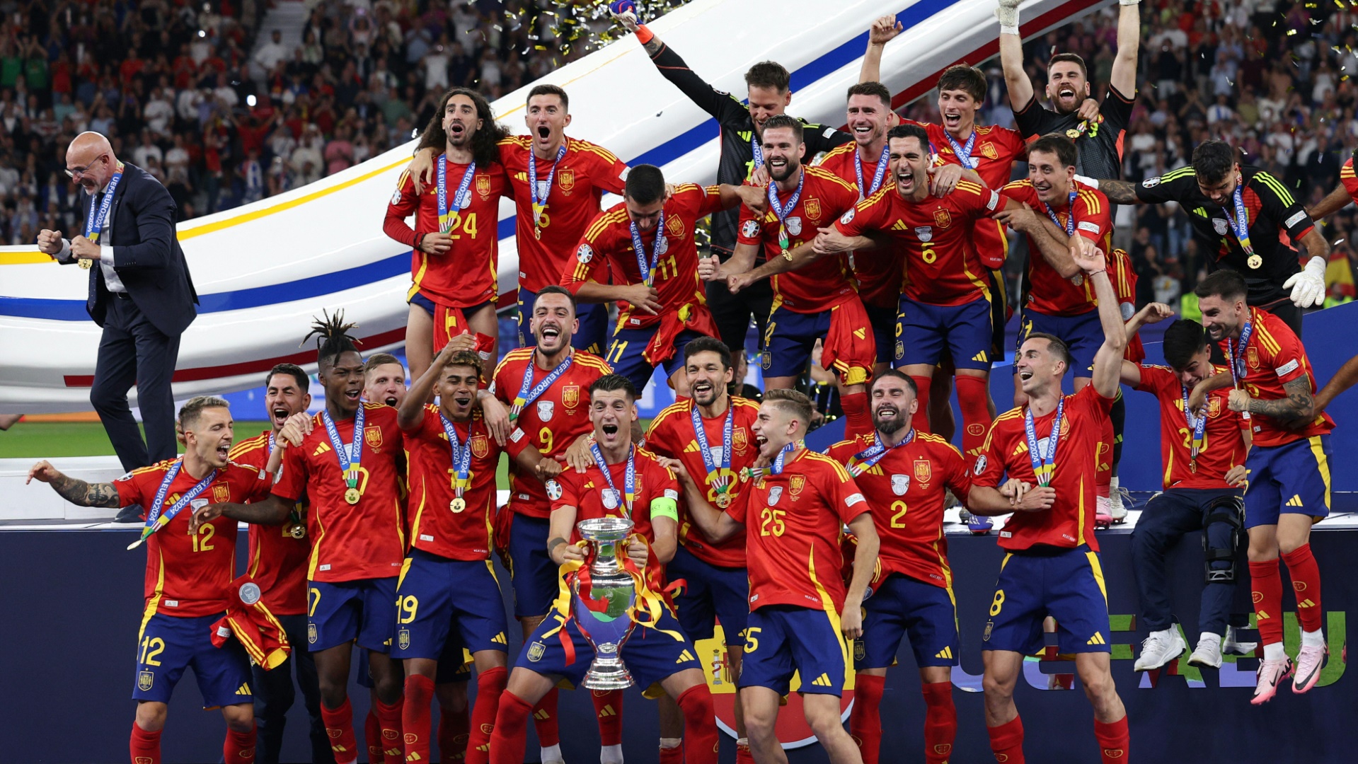Spanien feiert und erzielte 15 Tore bei der EM