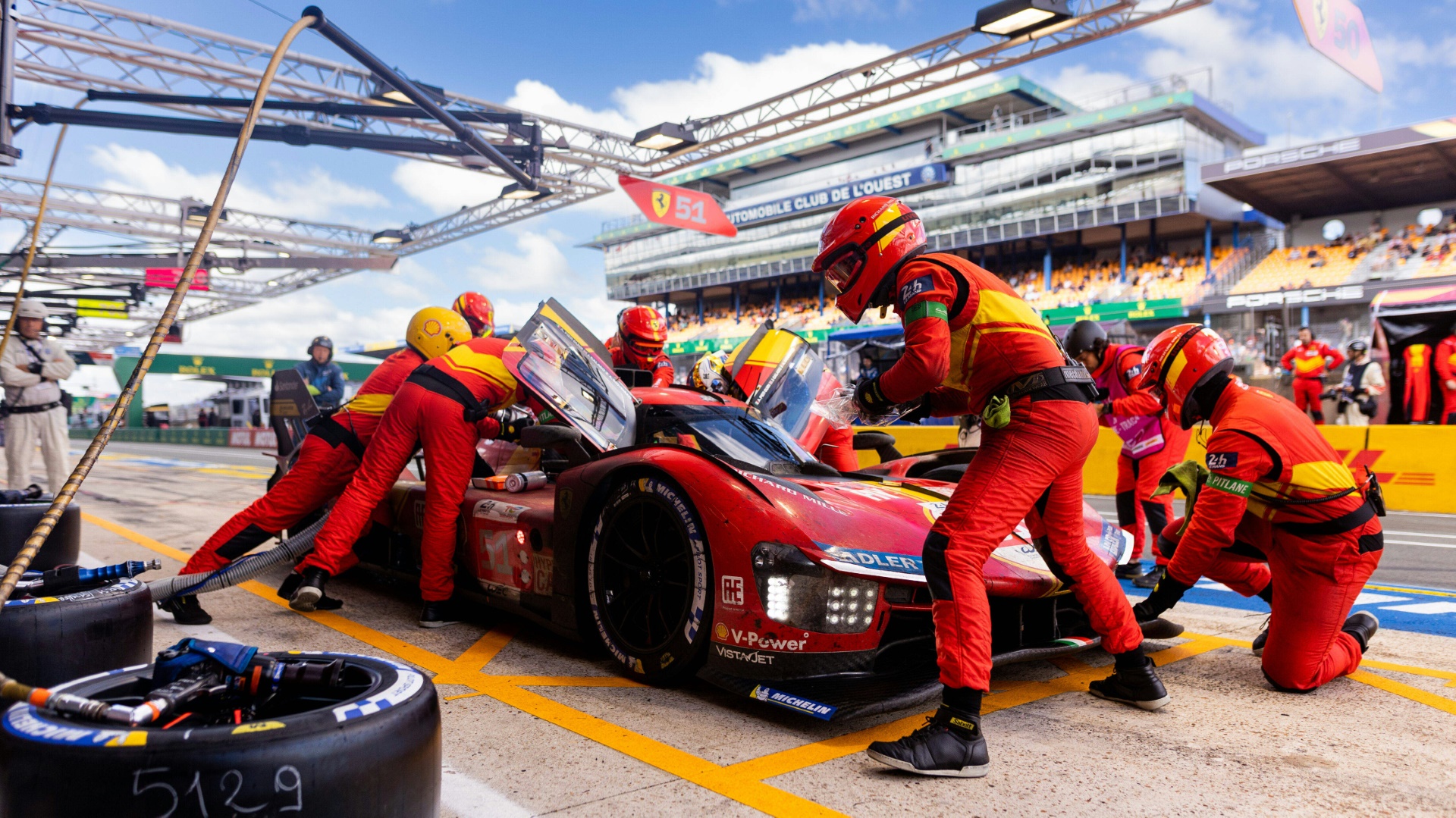 Der Ferrari-Wagen bei Le Mans