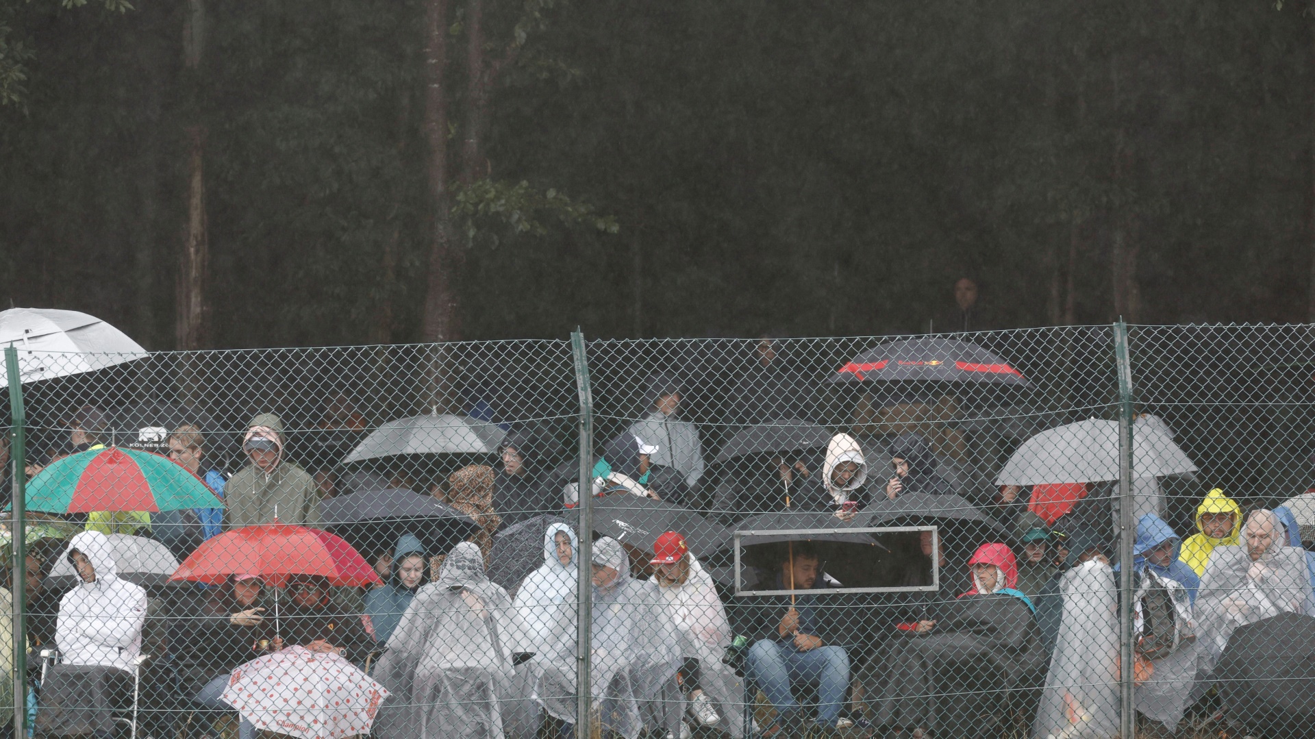 Die Fans standen im Regen