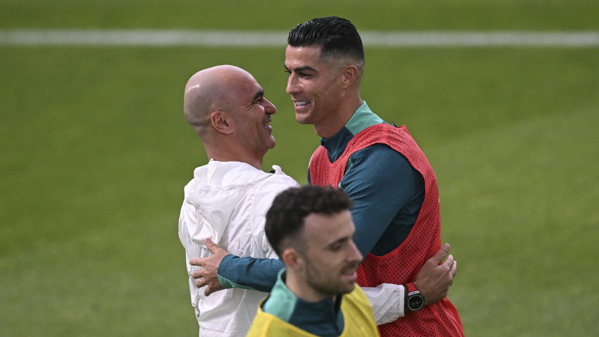 Der Trainer und der Weltstar: Martinez mit Ronaldo