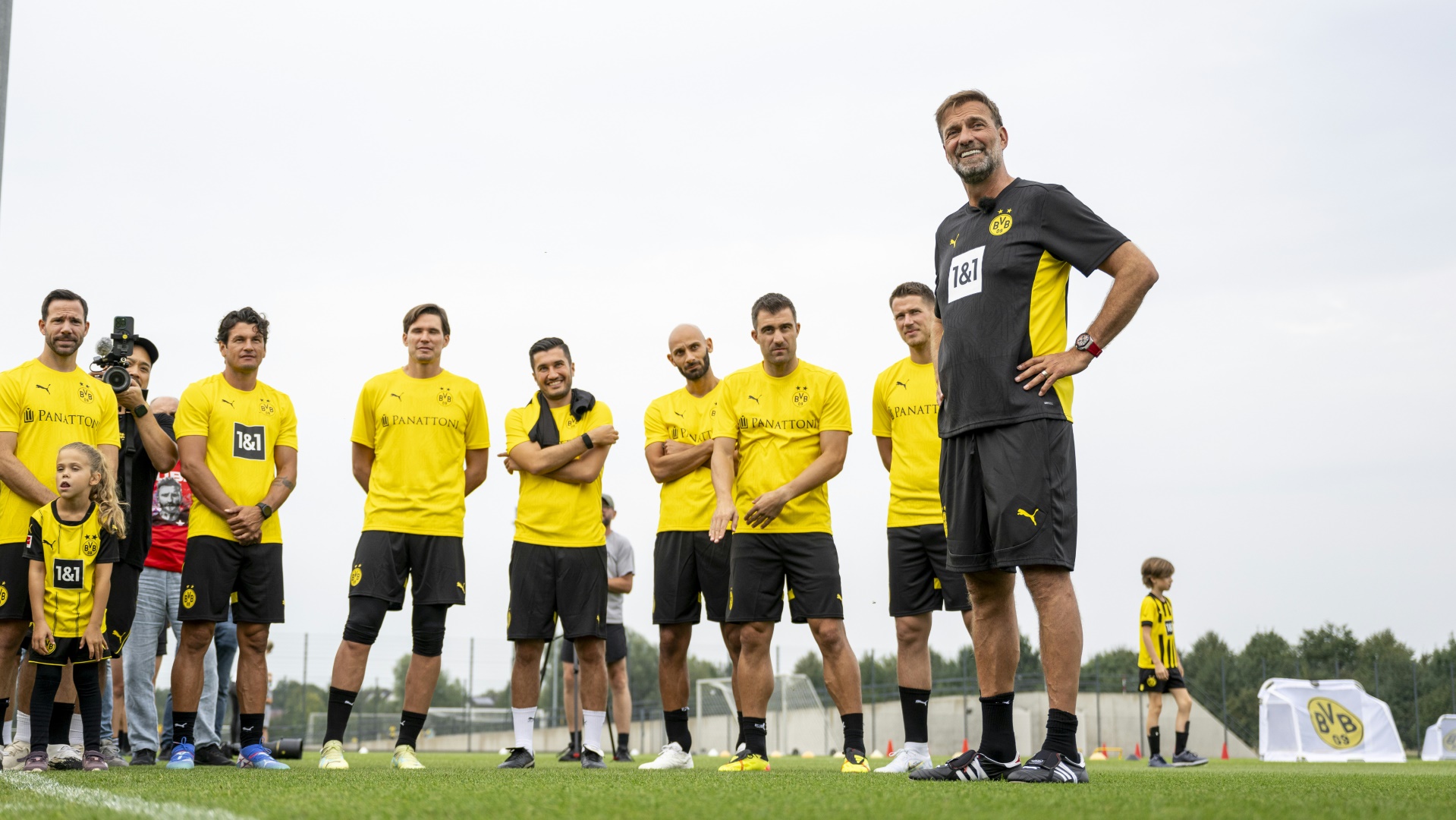 Klopp (r.) bittet zum Abschlusstraining