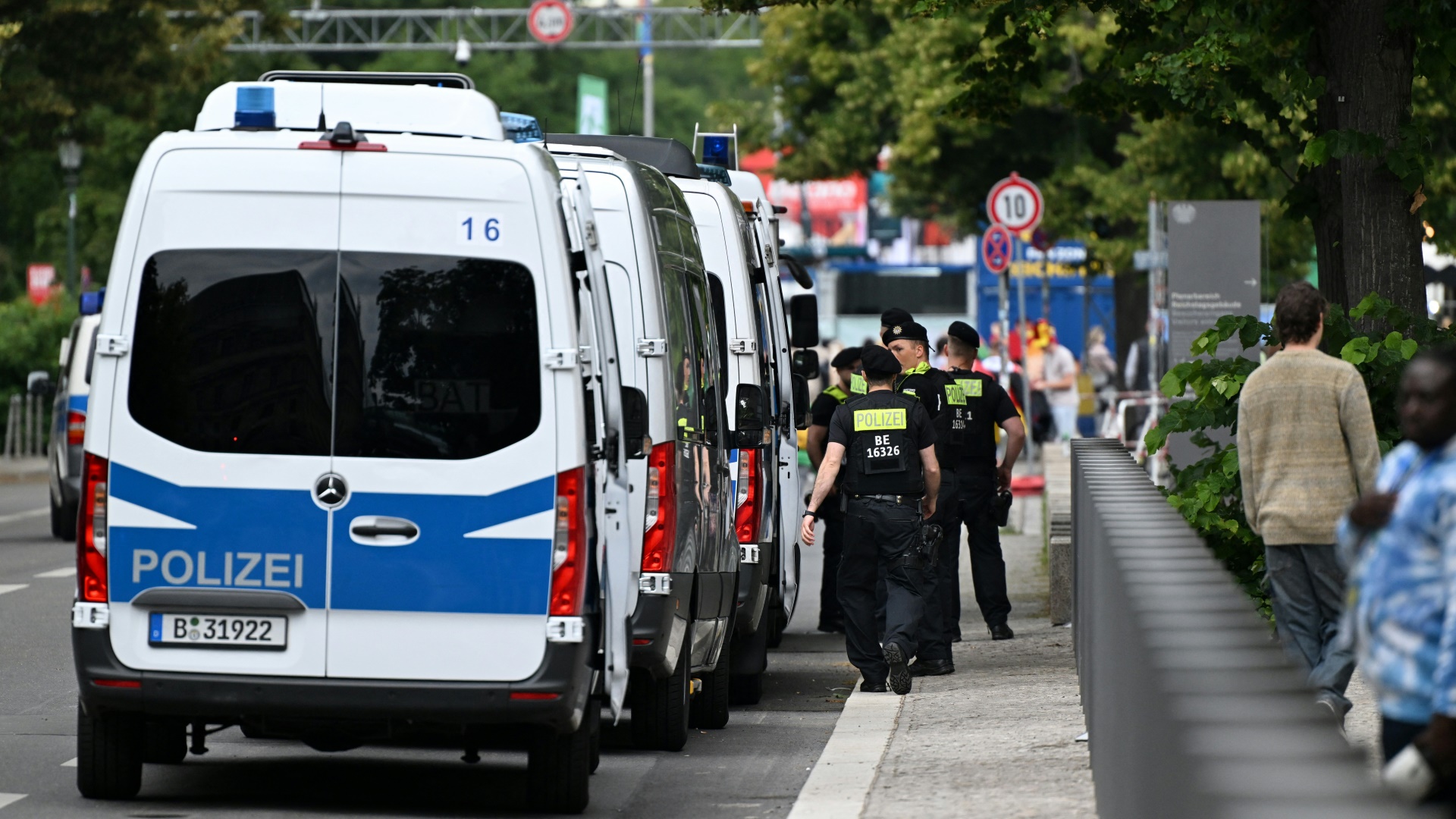Bereit für einen Großeinsatz: Die Berliner Polizei