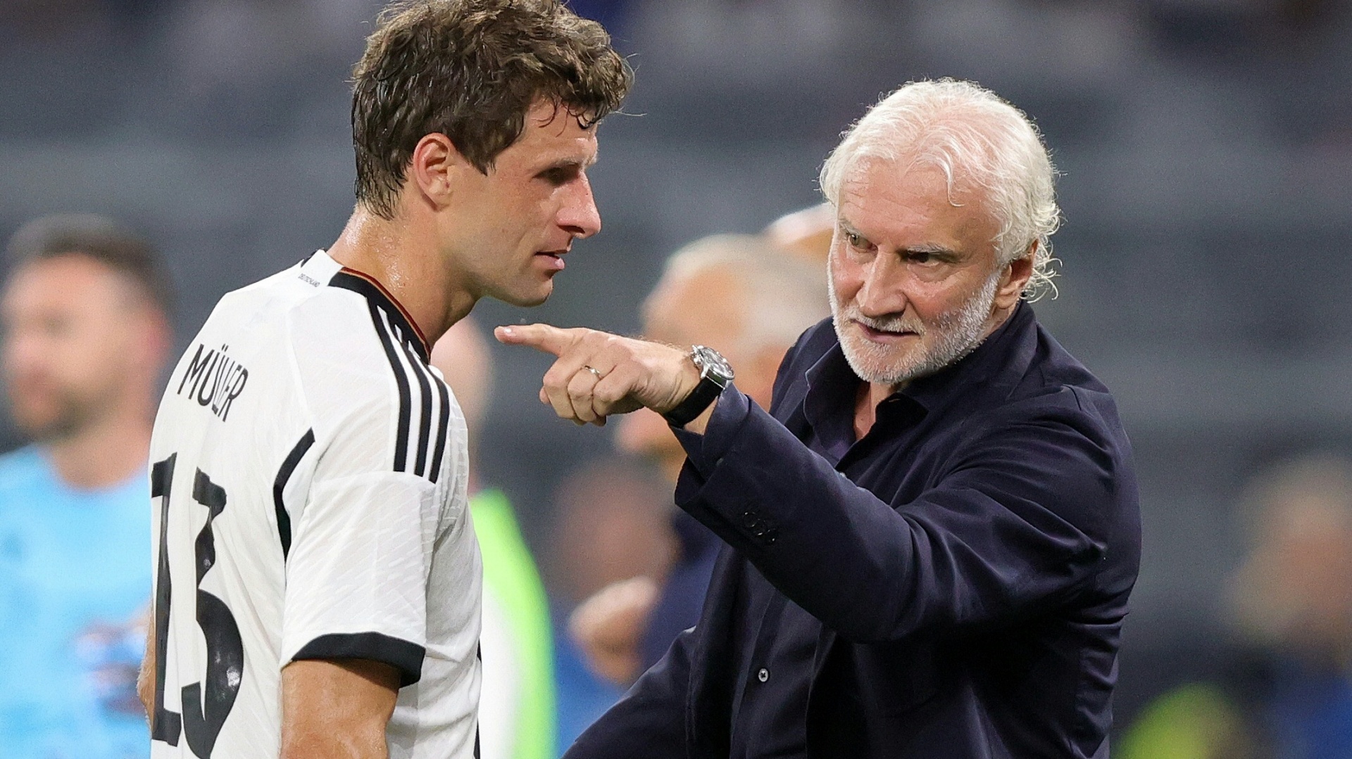 Weggefährten: Thomas Müller (l.) und Rudi Völler