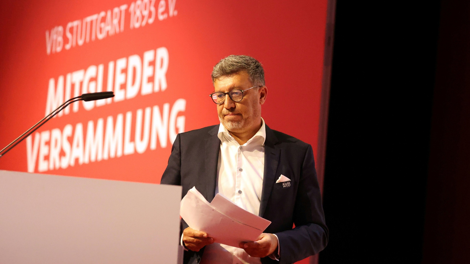 Claus Vogt bei der Mitgliederversammlung am Sonntag