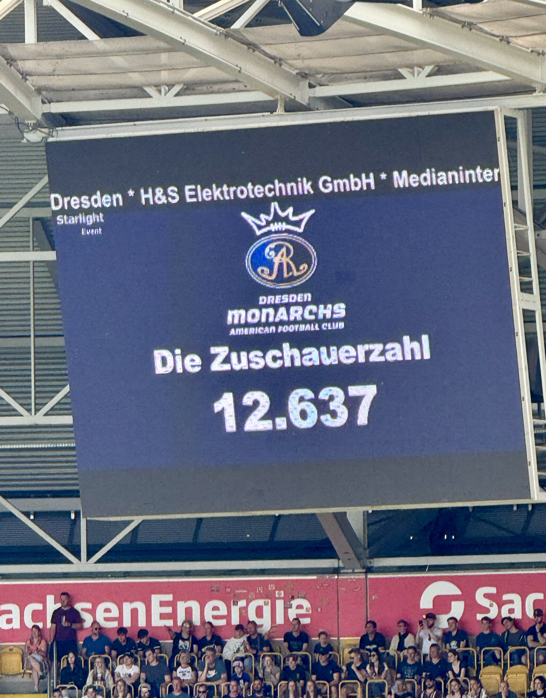 Knapp 13.000 Zuschauer bei den Dresden Monarchs in der GFL