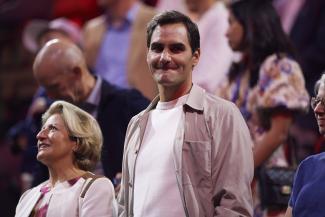 Roger Federer beim Laver Cup 2024 in Berlin